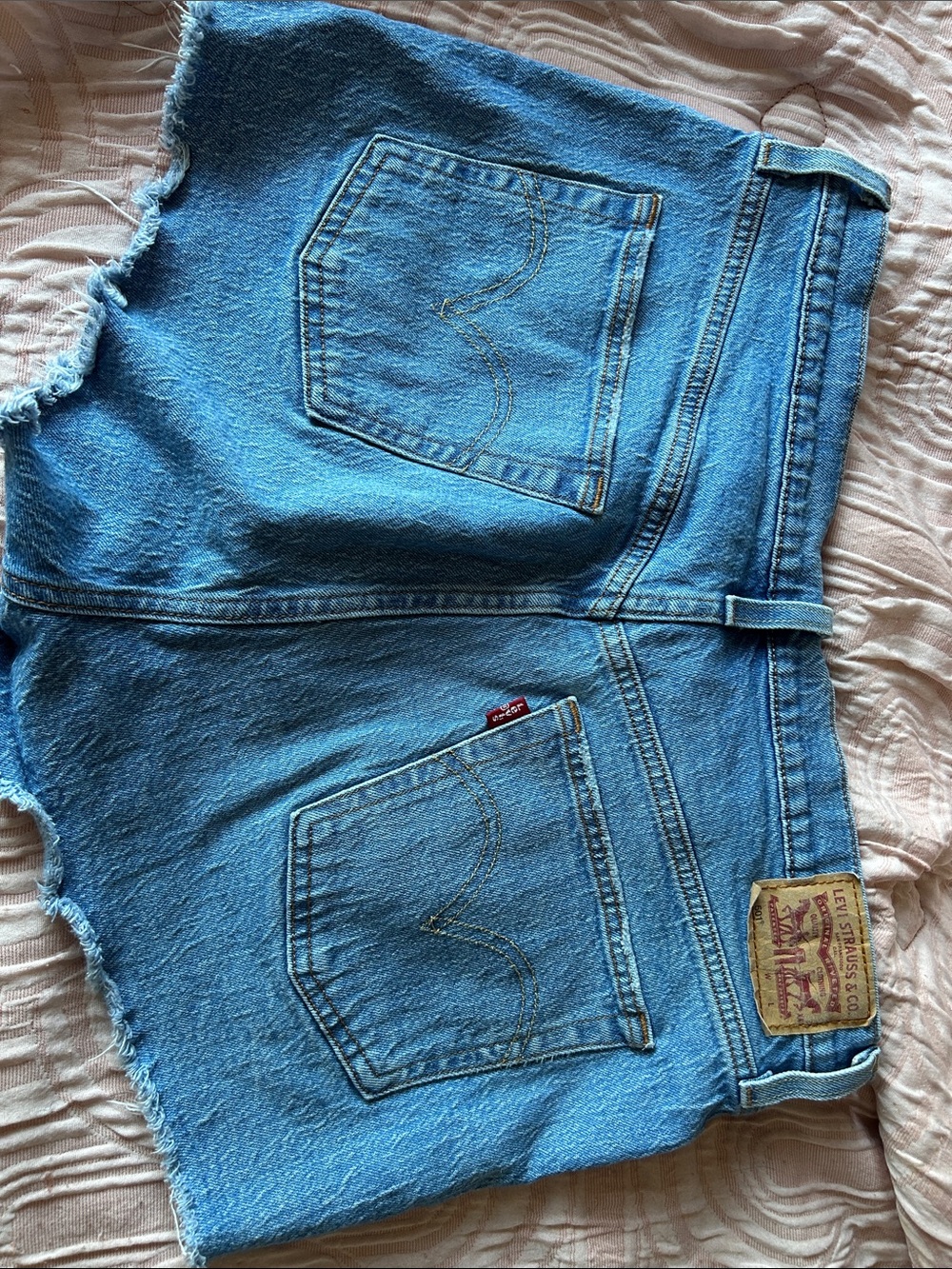 Levi's Light Blue Denim Cutoff Shorts